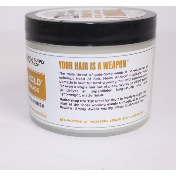 Duke Cannon Hurricane Hold News Anchor Pomade Max. Hold Matt Finish 4.6 oz New - Picture 7 of 10